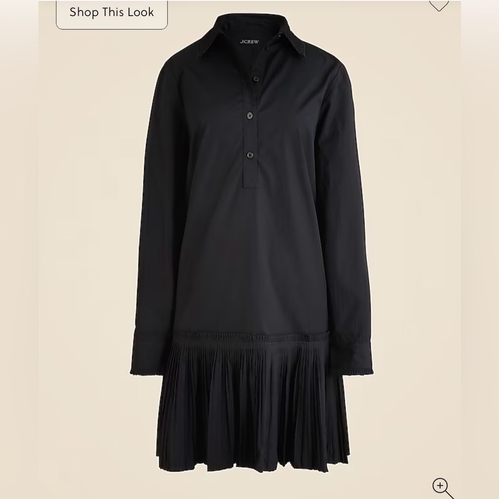 Amelia long sleeve shirt dress in cotton poplin